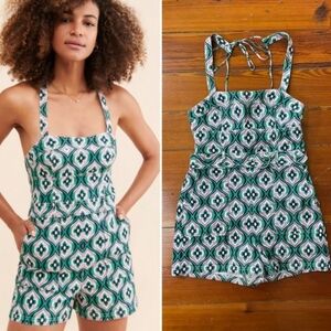 Anthropologie Maeve Escape Seamed Romper - Size 6